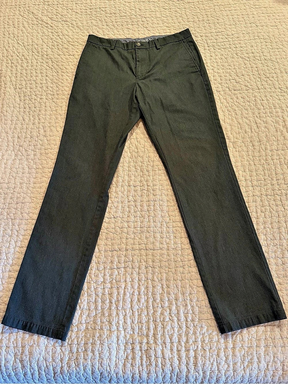 Old Navy Ultimate Slim Built-In Flex Chino Pants Gray Waist 32 x 34
